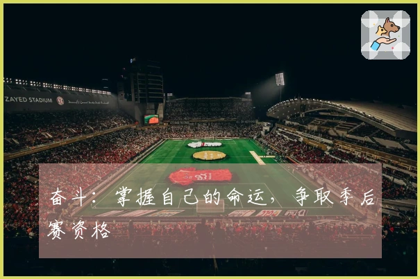 奋斗：掌握自己的命运，争取季后赛资格